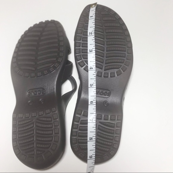 CROCS WOMEN MELEEN TWIST SANDALS SLIDES BROWN 6 - Picture 3 of 8